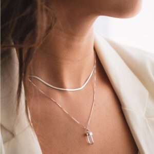 Collar Cuarzo Cristal - Choker Cinta Small