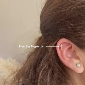 Piercing Labret Baguette Titanio Grado Implante